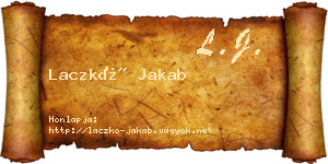 Laczkó Jakab névjegykártya