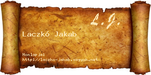 Laczkó Jakab névjegykártya